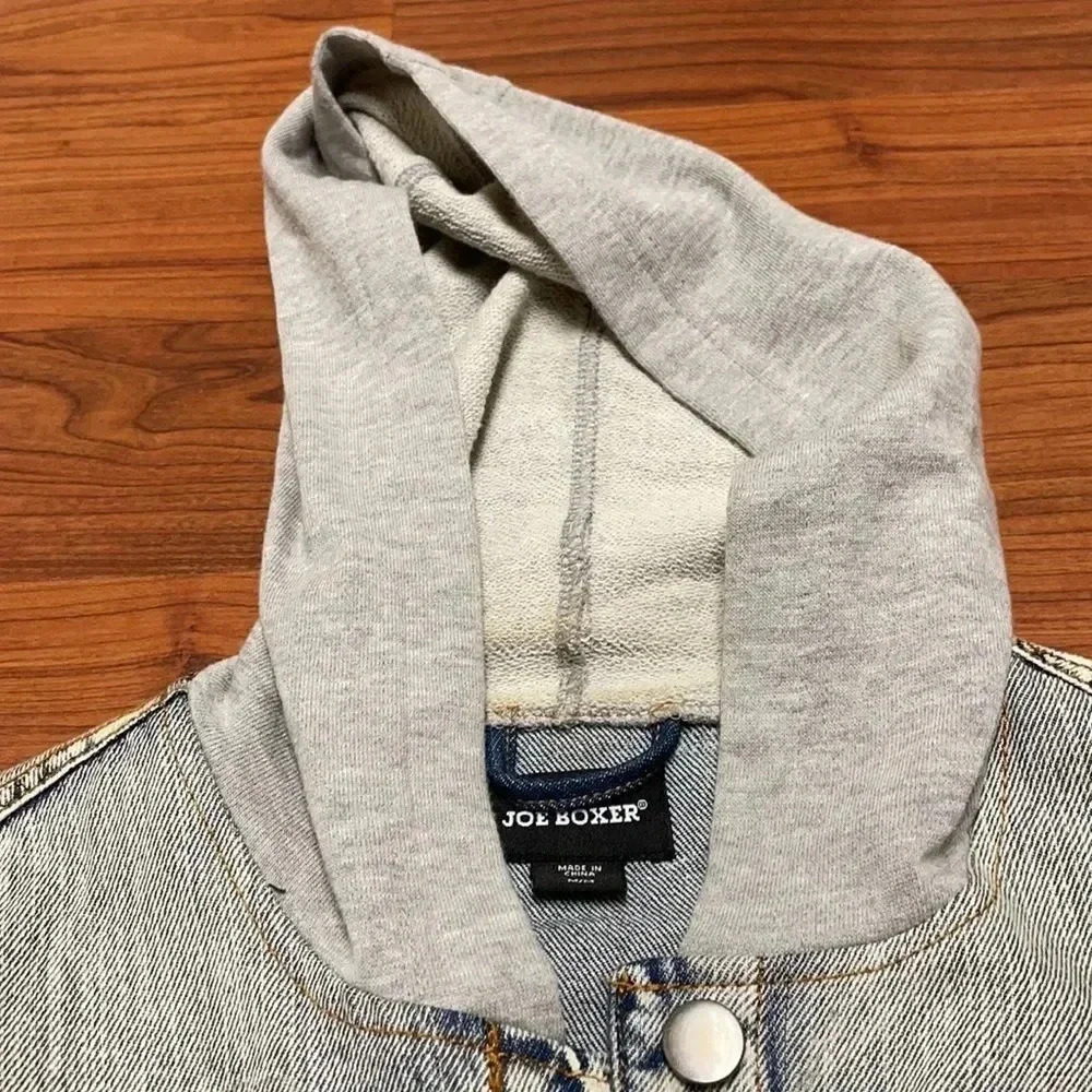 COPY - Joe Boxer Denim Hoodie Jacket, size Med - Picture 7 of 8
